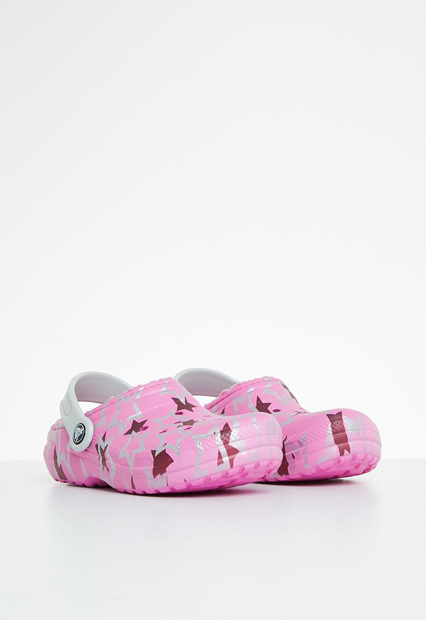 Crocs - Classic fuzz lined clog - taffy pink/multi
