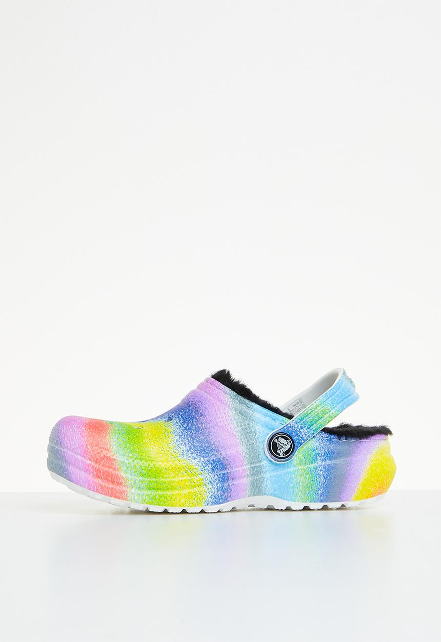 Crocs - Classic lined spray dye clog k - white/multi