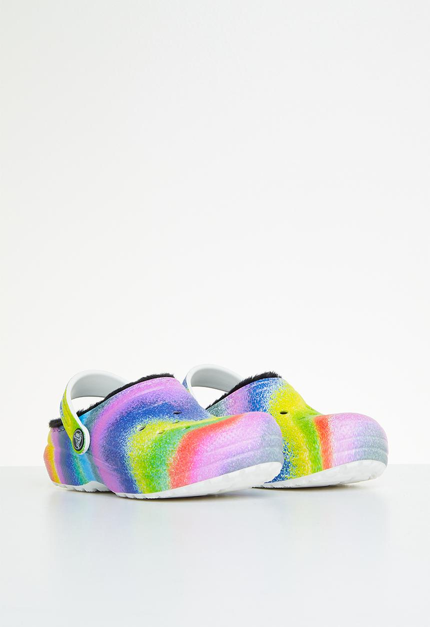 Crocs - Classic lined spray dye clog k - white/multi