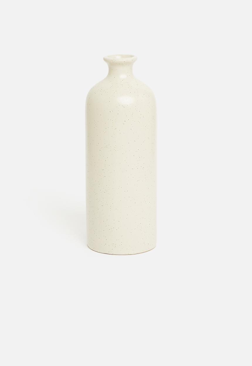H&S - Flute neck vase - white