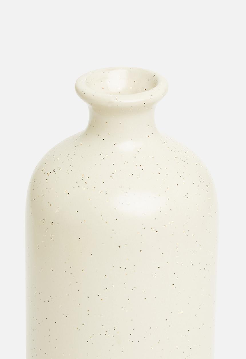 H&S - Flute neck vase - white