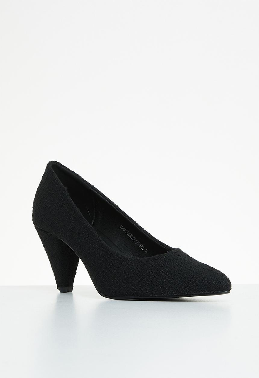 Superbalist - Thea court cone heel - black