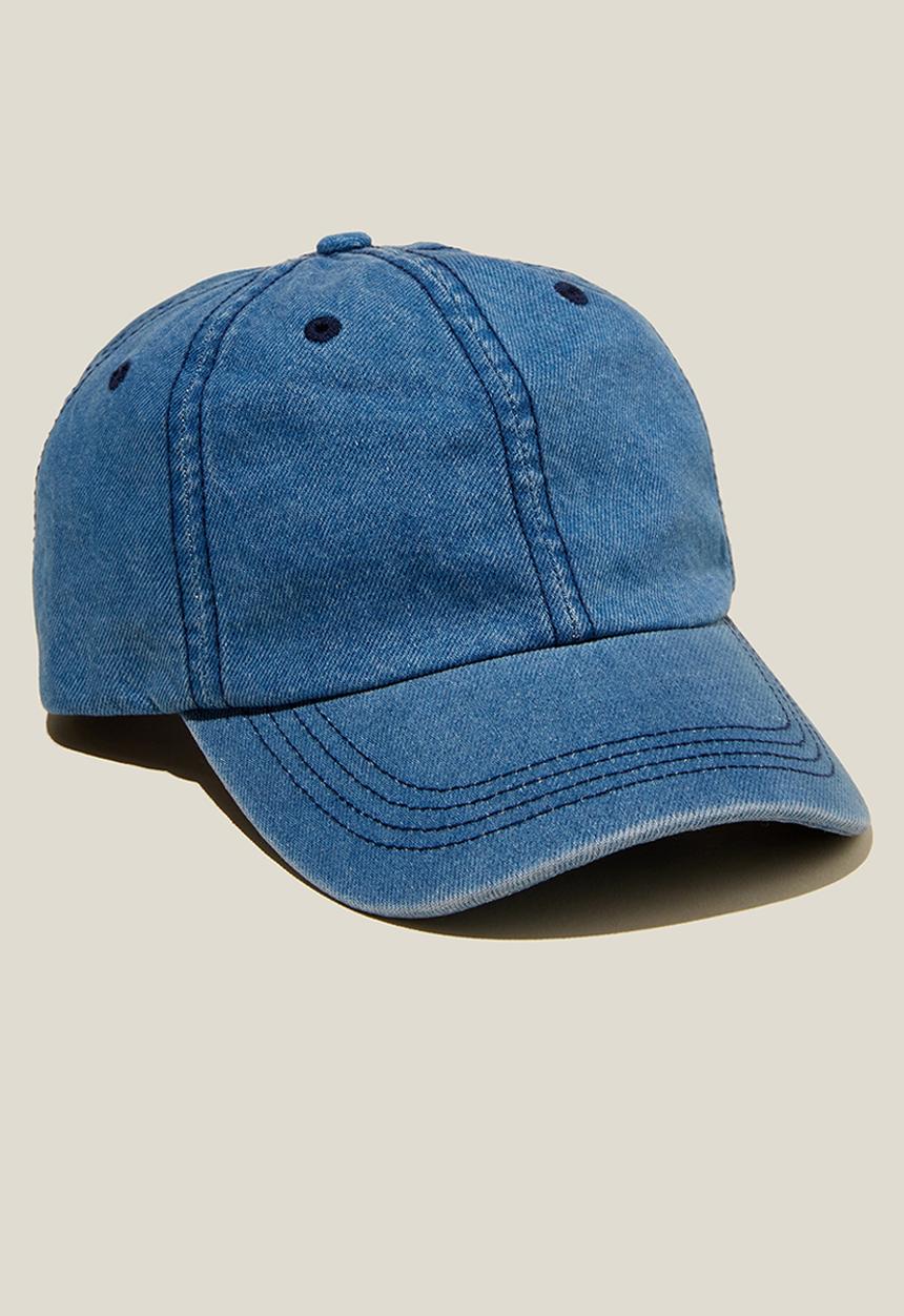 Rubi - Classic dad cap - washed denim & offshore blue