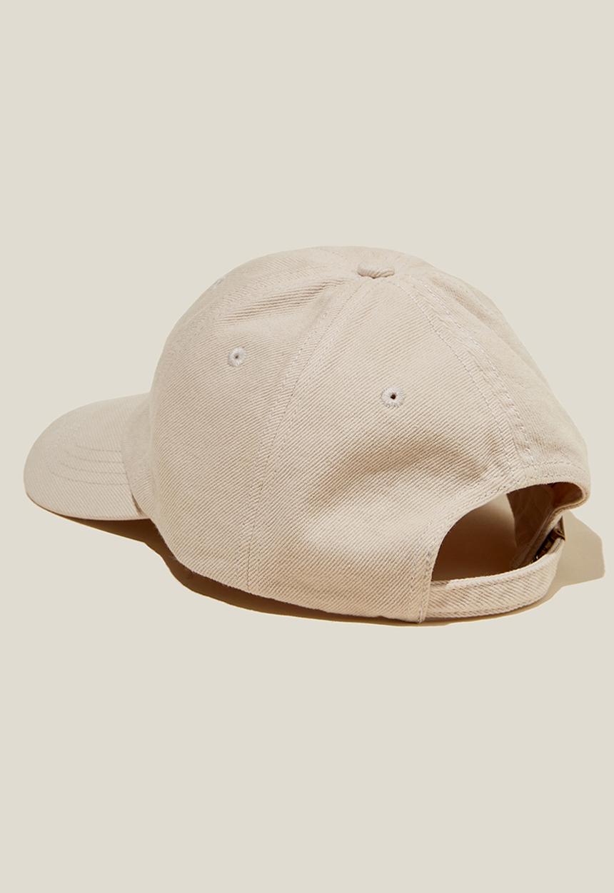 Rubi - Classic dad cap - washed denim & soft taupe