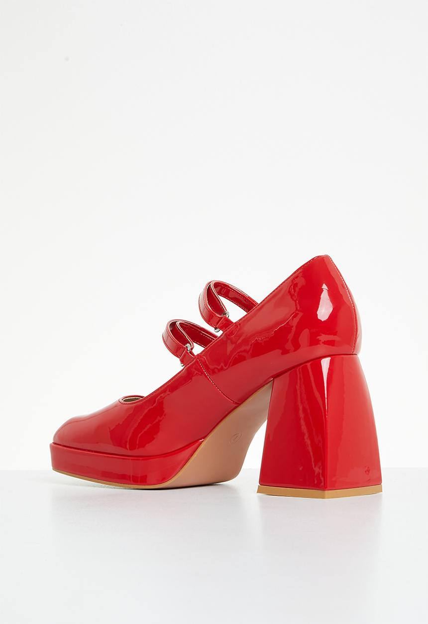 Superbalist - Bristol anklestrap block heel - red