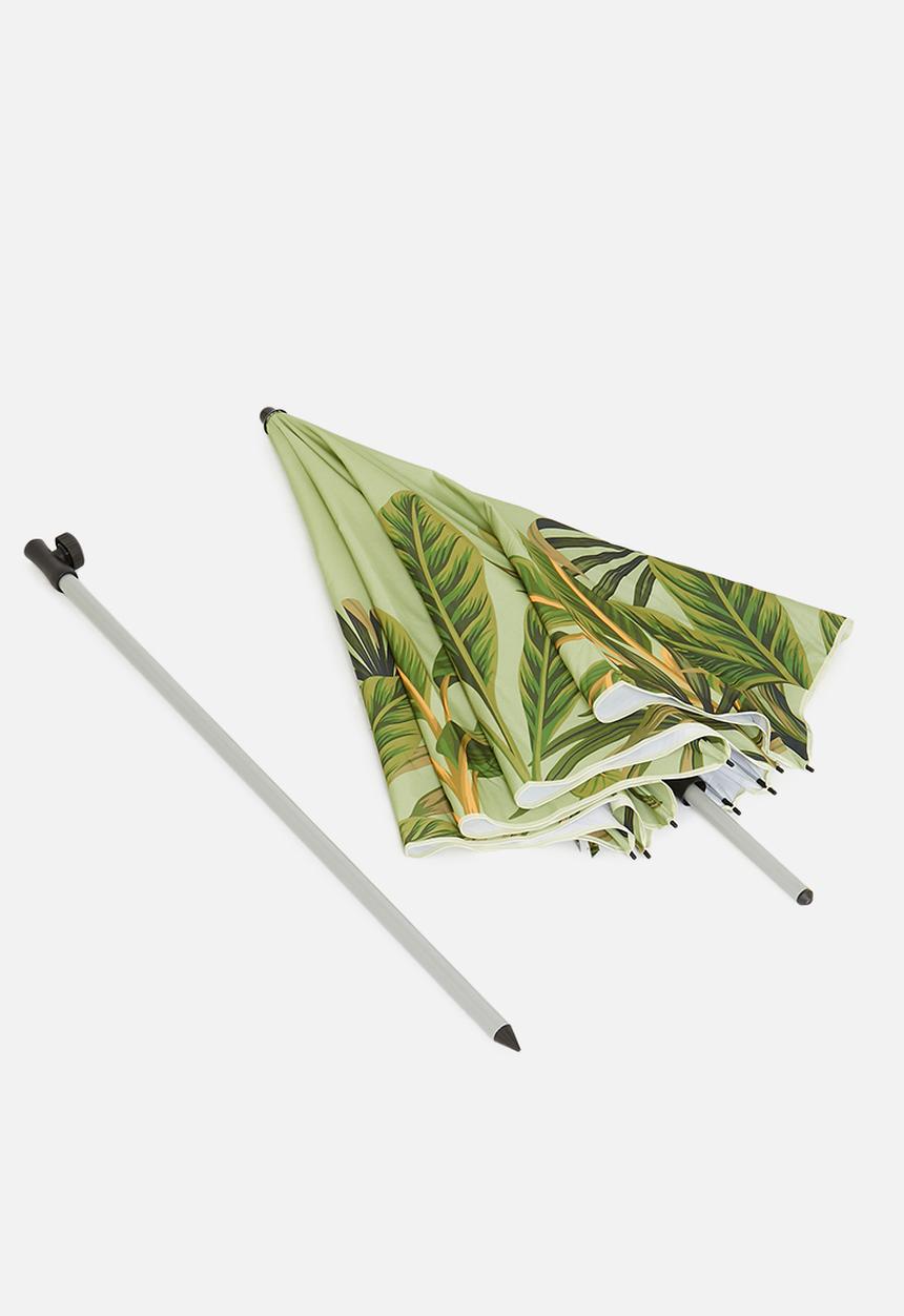H&S - Leafy beach umbrella - green