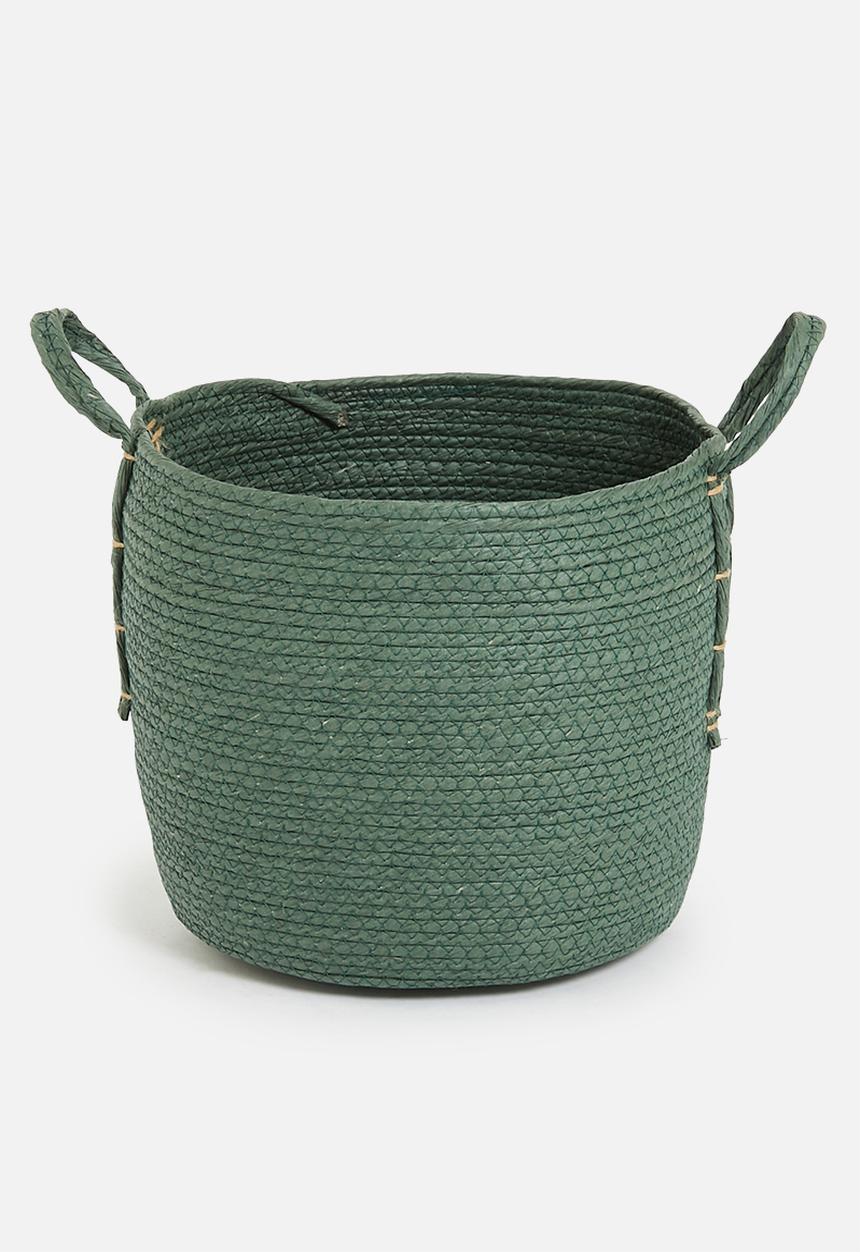 H&S - Paper forest basket set of 3 - green