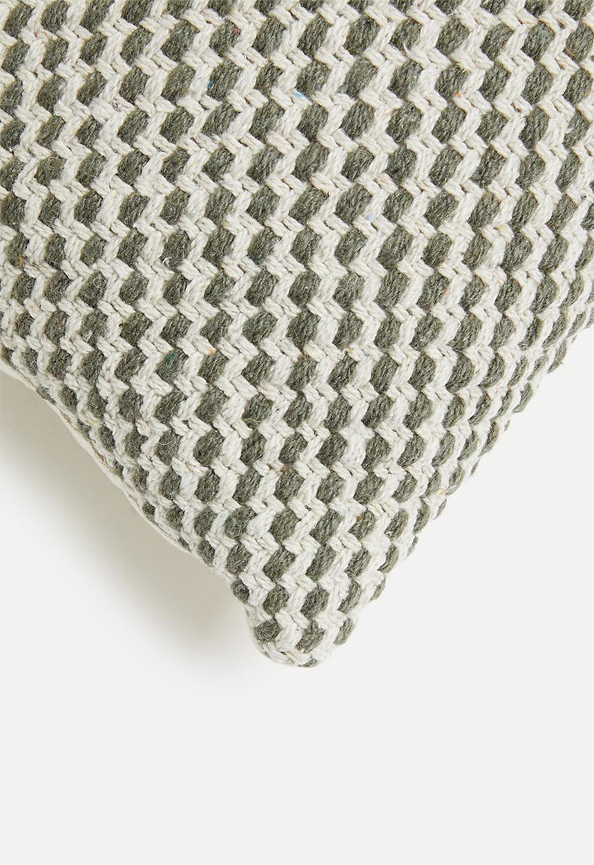H&S - Wovy cushion- green