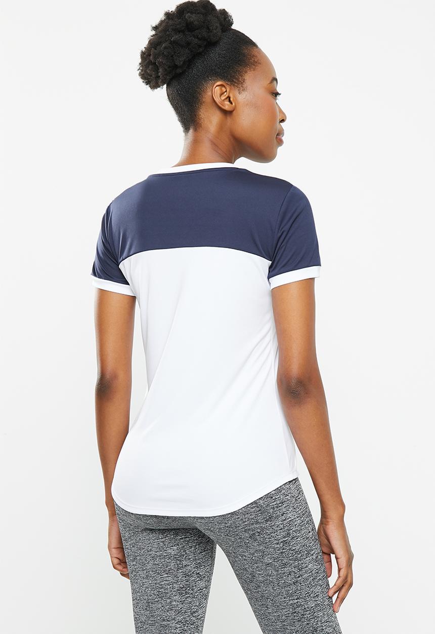 ASICS - Women court short sleeve top - brilliant white/midnight