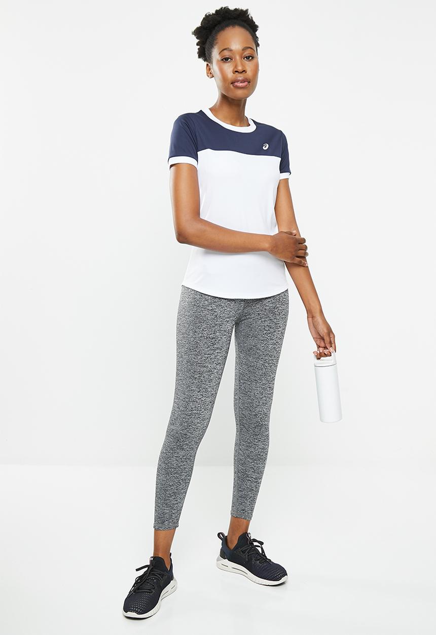 ASICS - Women court short sleeve top - brilliant white/midnight