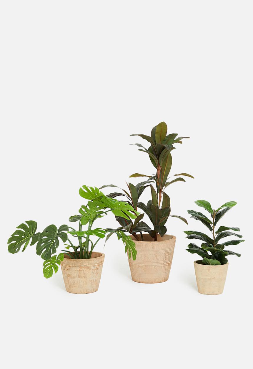 H&S - Kira planter set of 3 - clay