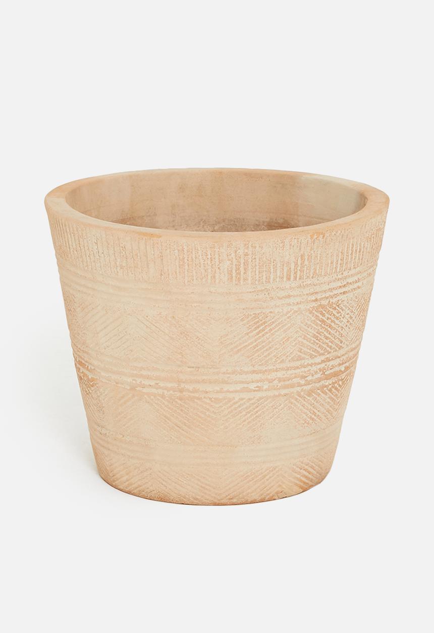 H&S - Kira planter set of 3 - clay