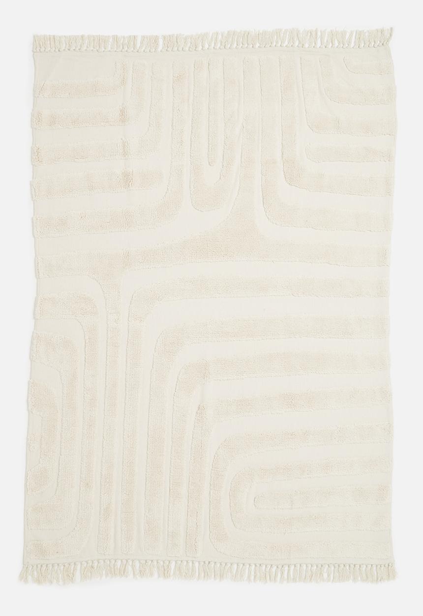 Sixth Floor - Swirl circular knitted throw - cream
