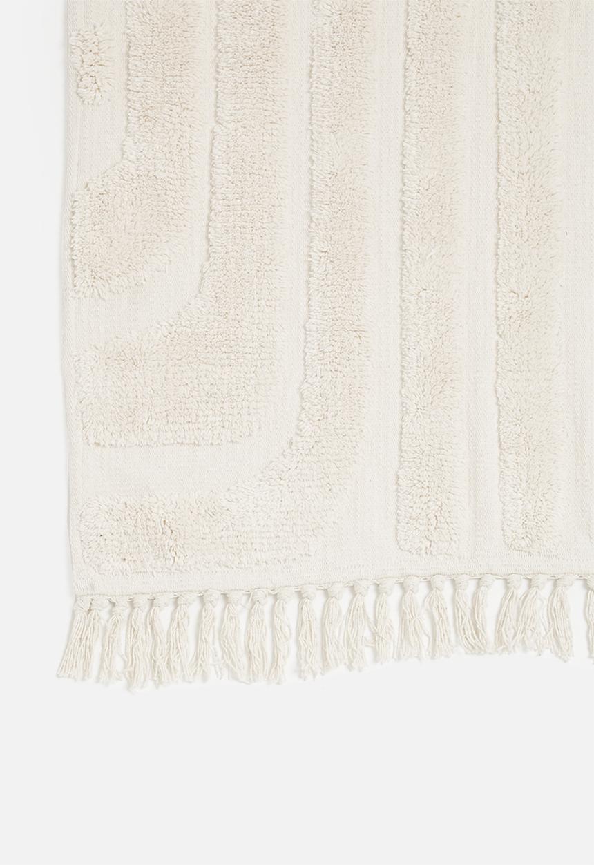 Sixth Floor - Swirl circular knitted throw - cream