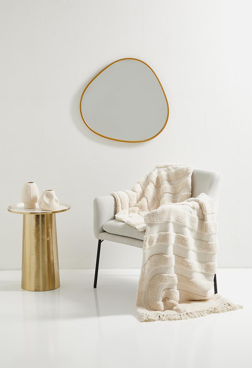 Sixth Floor - Swirl circular knitted throw - cream