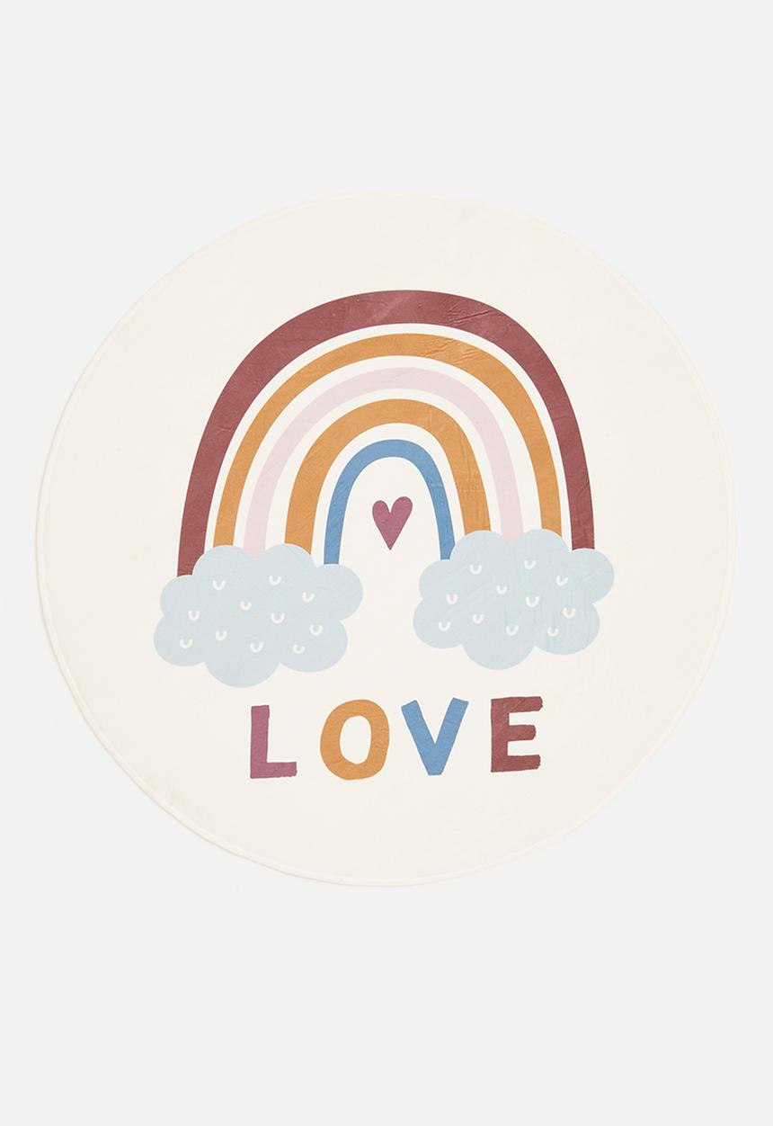 H&S - Round rug - rainbow love