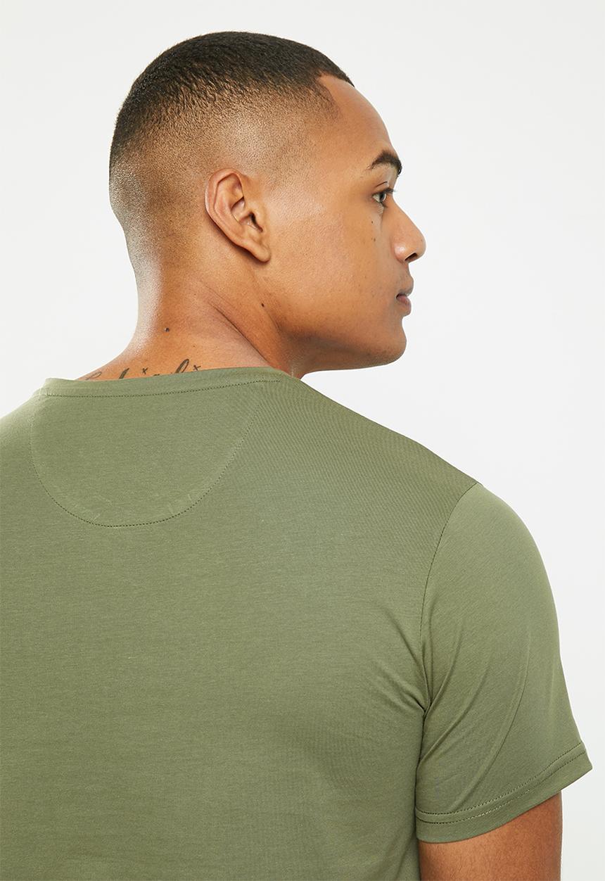 Cutty - Spice basic vneck tshirt - fatigue