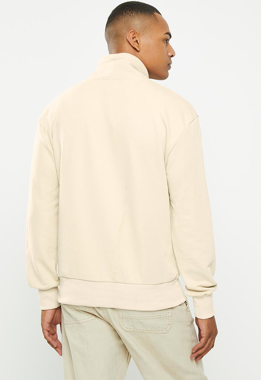 Cutty - Leon shawl collar sweatshirt - stone