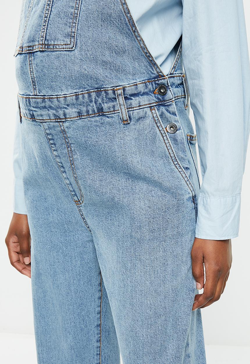 Cotton On - Maternity denim overall - rain blue