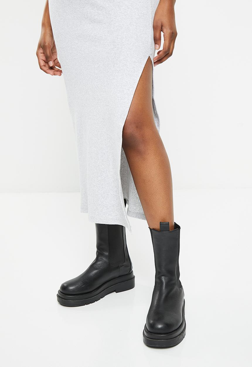 Cotton On - Maternity friendly rib knit maxi skirt - light grey marle