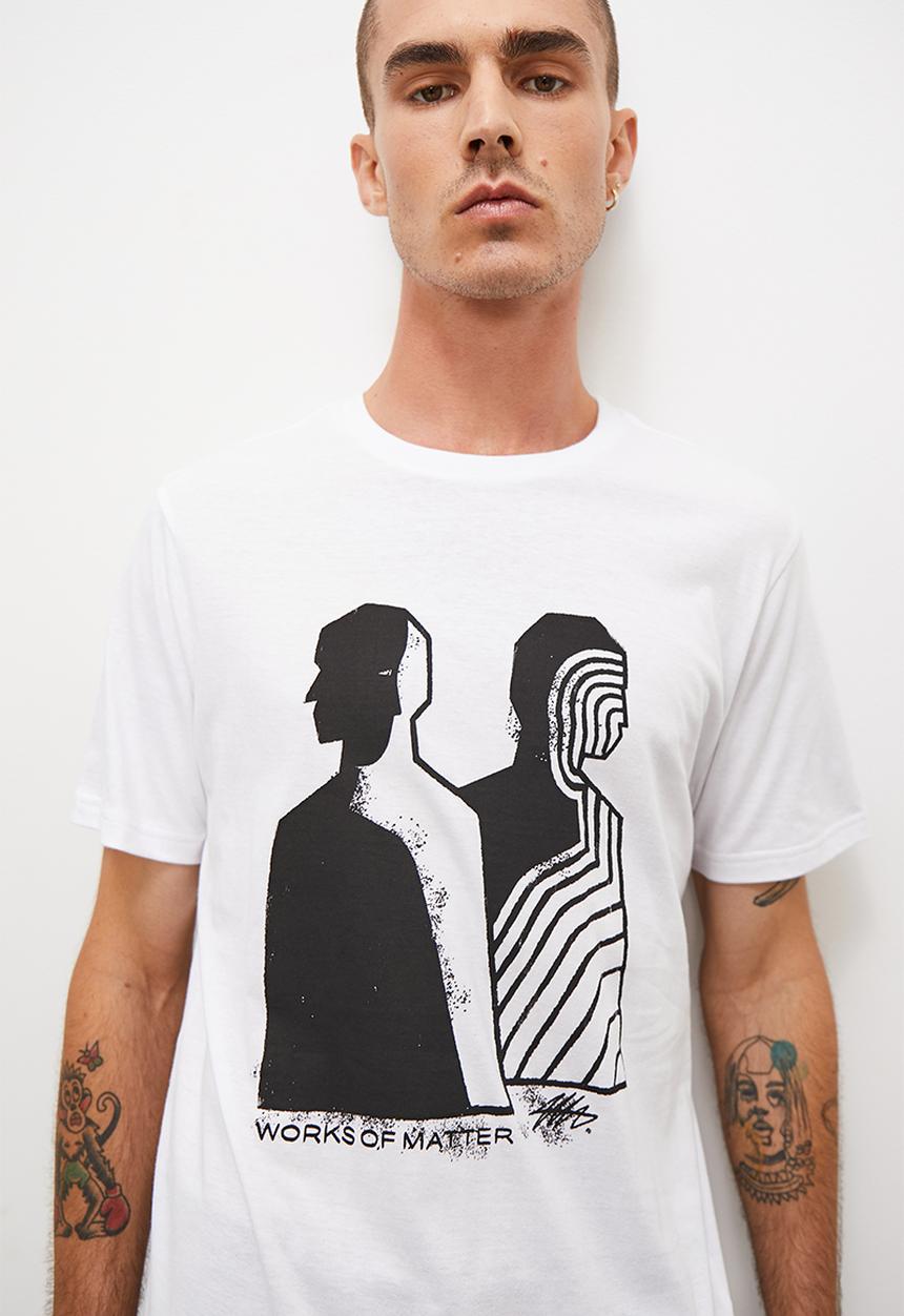 Superbalist - Mirror print reg fit graphic crew neck tee - white