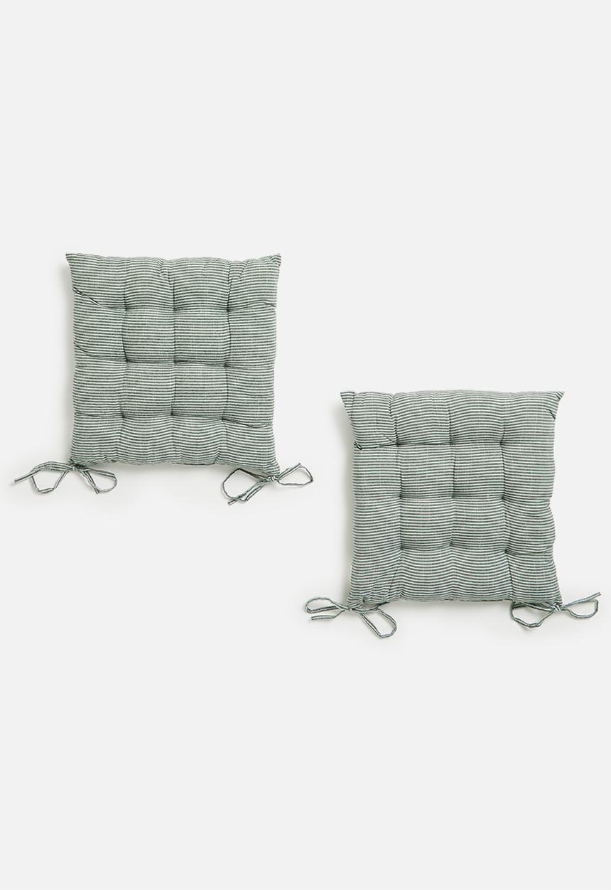 H&S - Matt outdoor seatpad set of 2 - green
