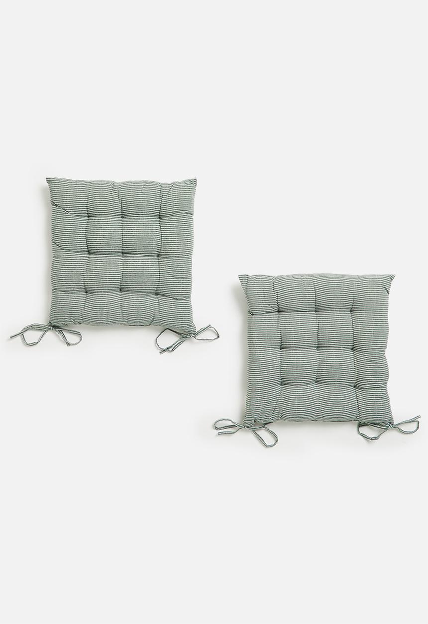 H&S - Matt outdoor seatpad set of 2 - green