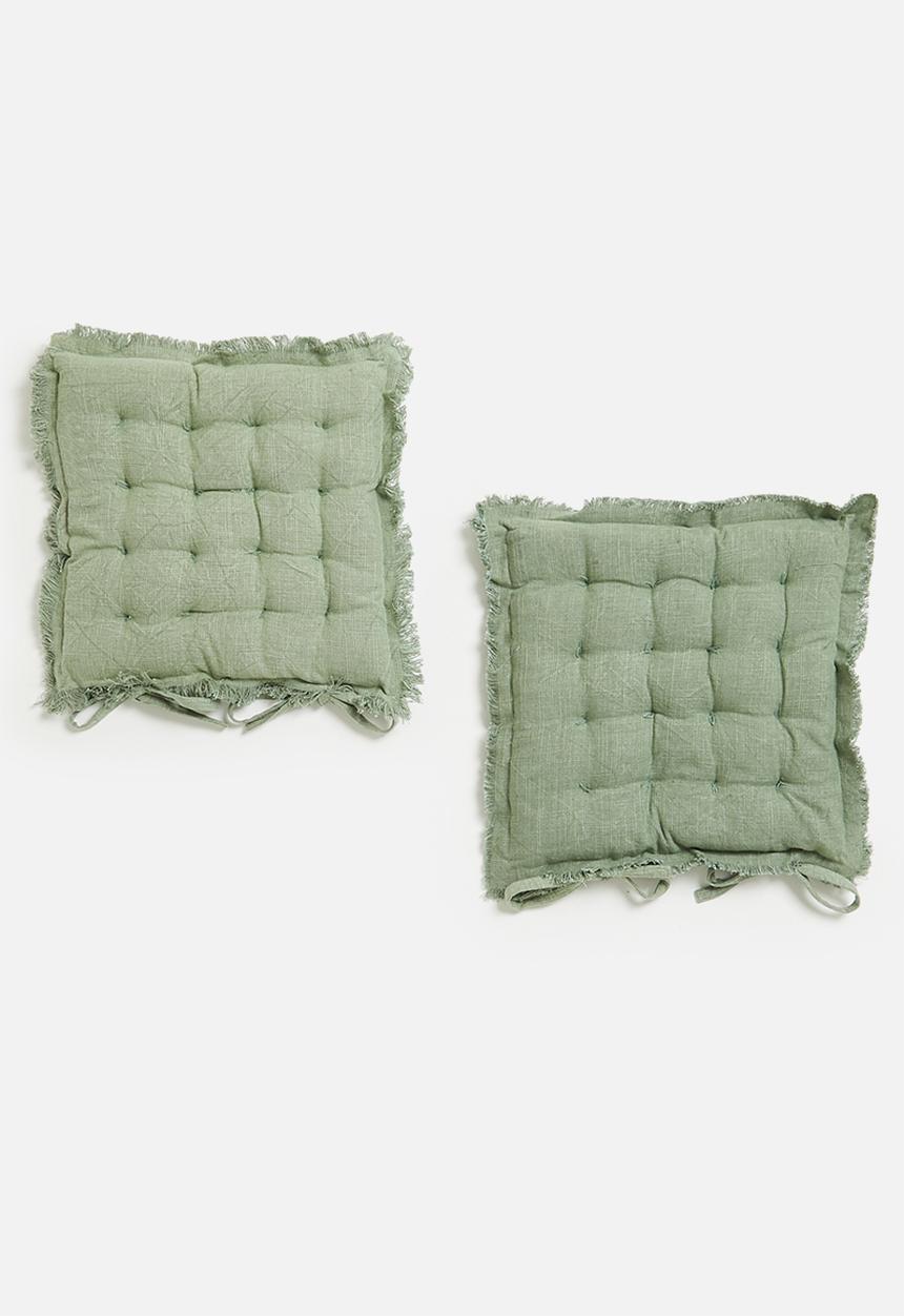 H&S - Outdoor seatpad set of 2 - green