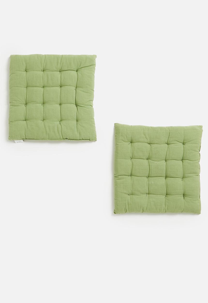 H&S - Outdoor seatpad set of 2 - light green