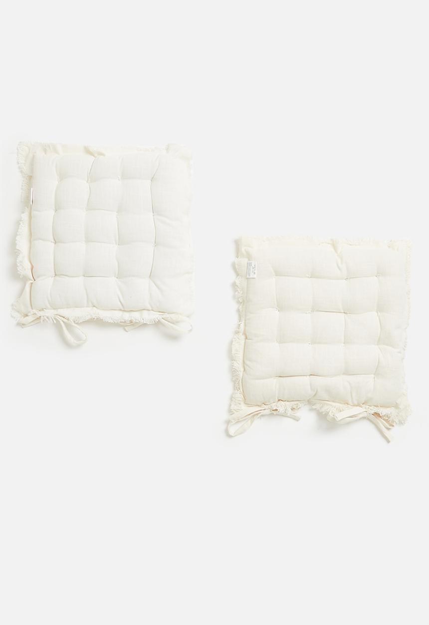 H&S - Outdoor seatpad set of 2 - cream