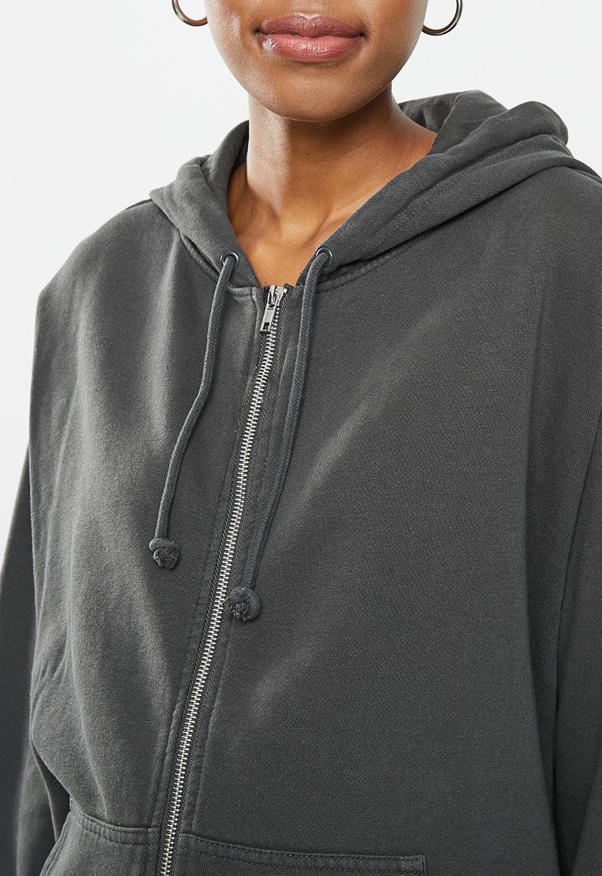 Cotton On - Maternity classic washed zip through - washed black 