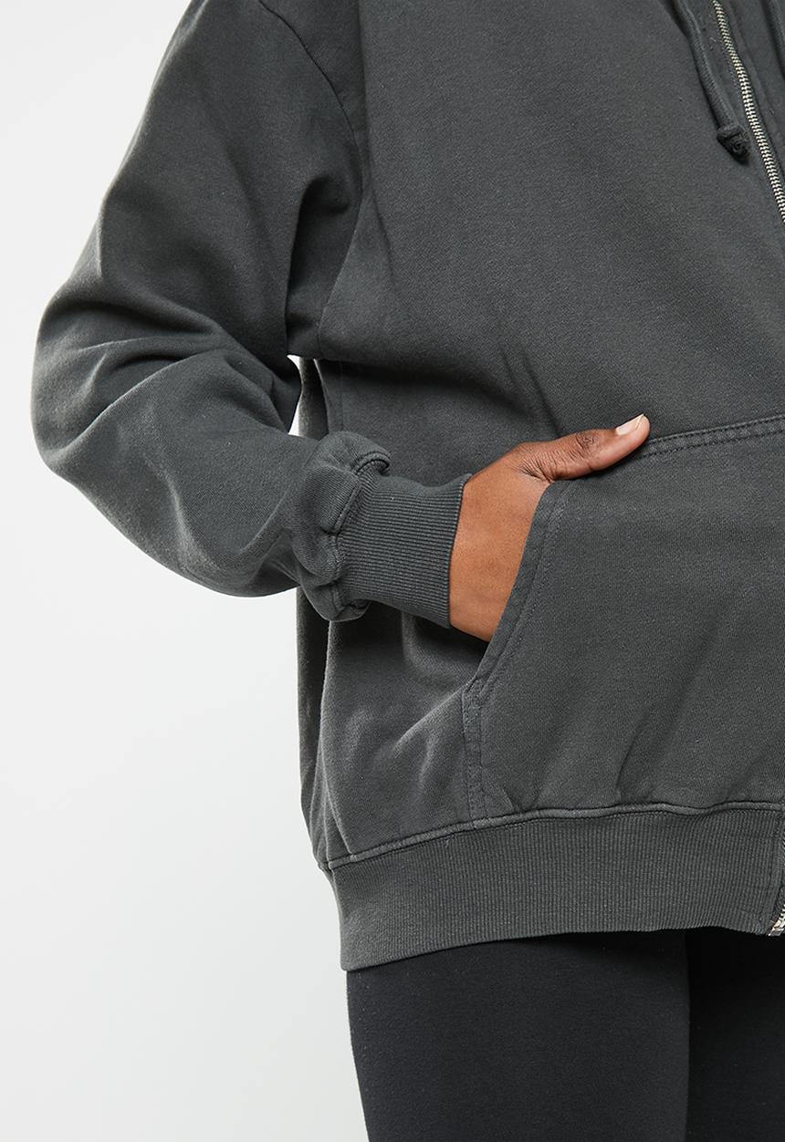 Cotton On - Maternity classic washed zip through - washed black 