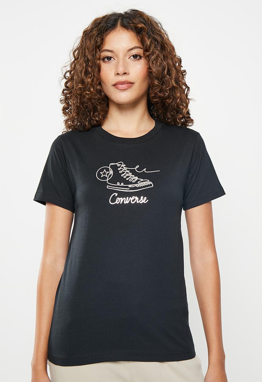 Converse - Seasonal sneaker inspo short sleeve tee - converse black