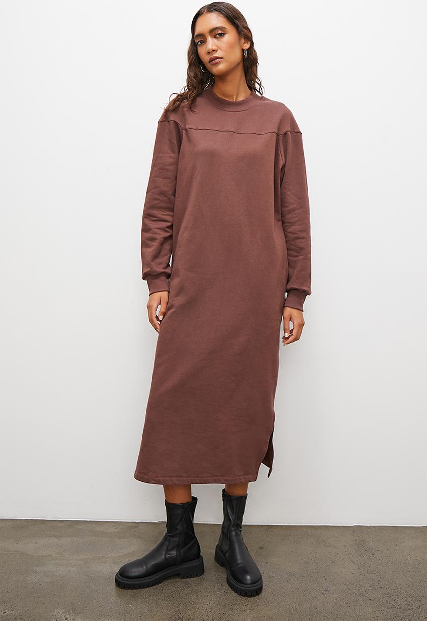 Superbalist - Sweat dress - chocolate