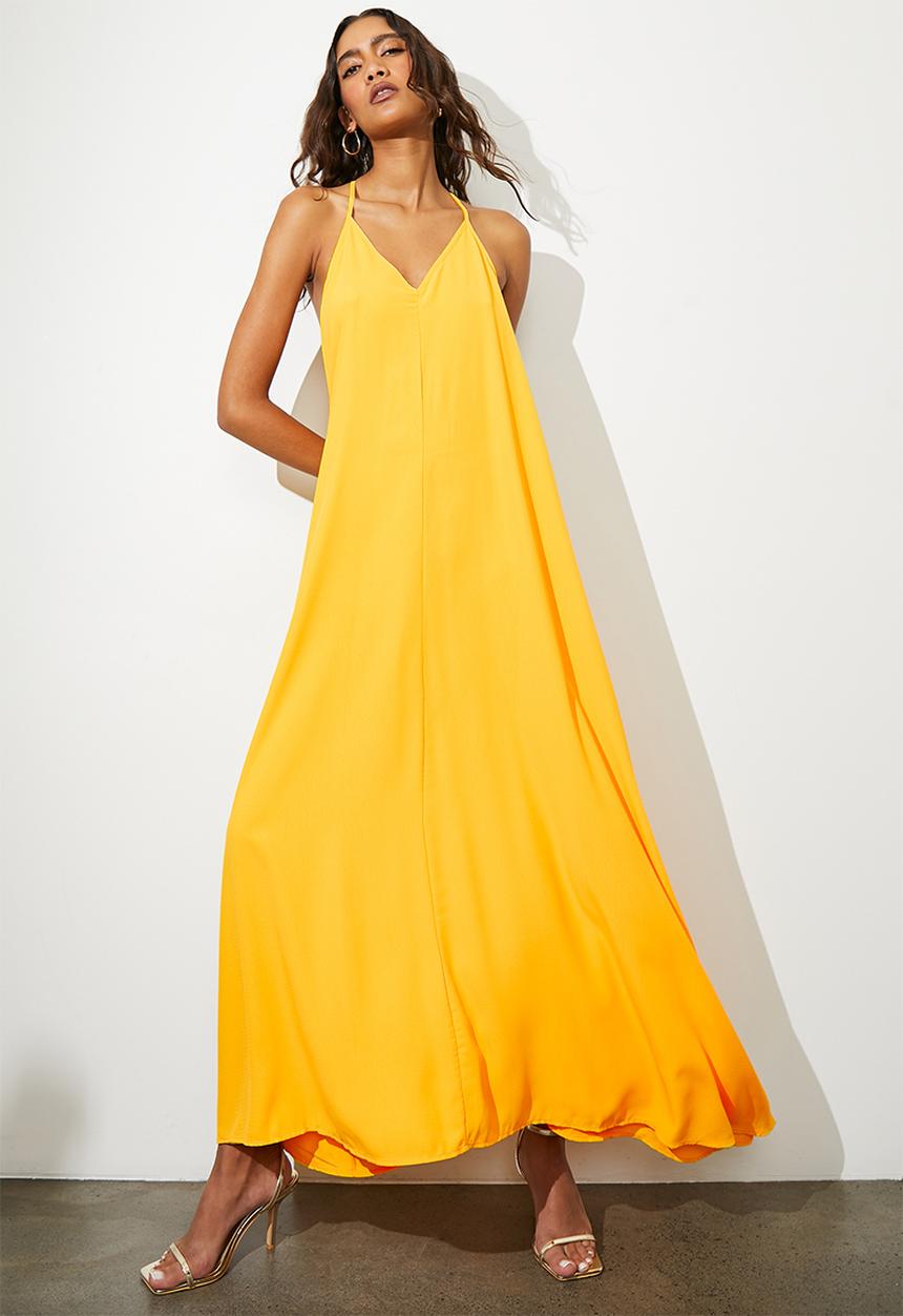 Superbalist - Back detail maxi dress - yellow 