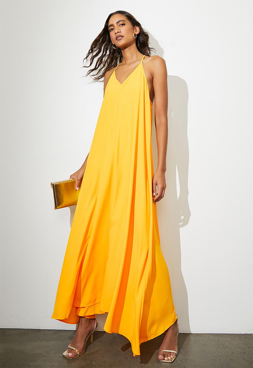Superbalist - Back detail maxi dress - yellow 