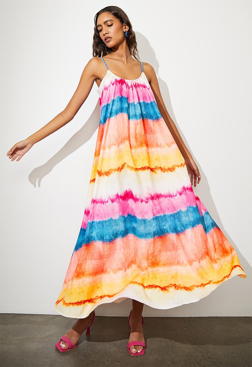 Superbalist - Trapeze maxi dress - yellow ombre