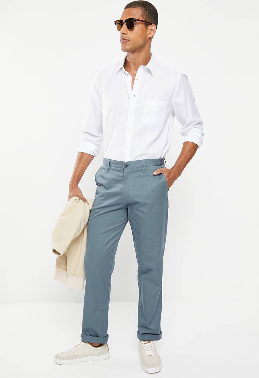 POLO - Men relaxed fit chino - blue