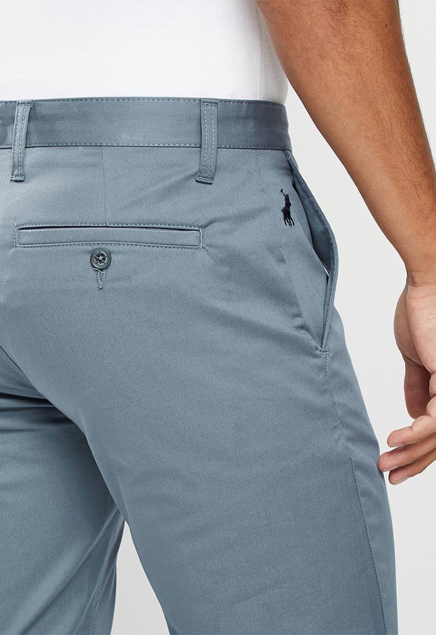 POLO - Men slim fit chino - blue