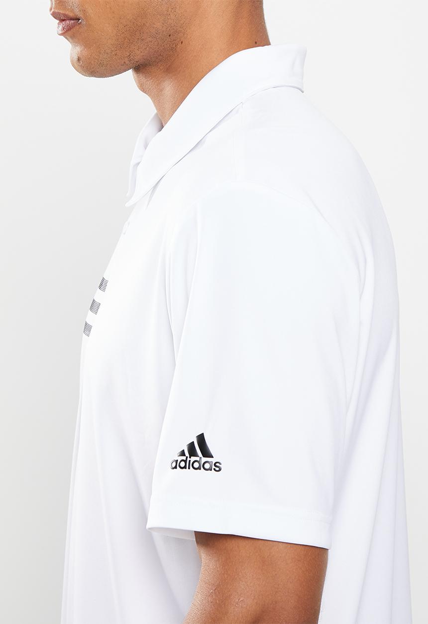 adidas Performance - Men's 3-stripes chest polo - white