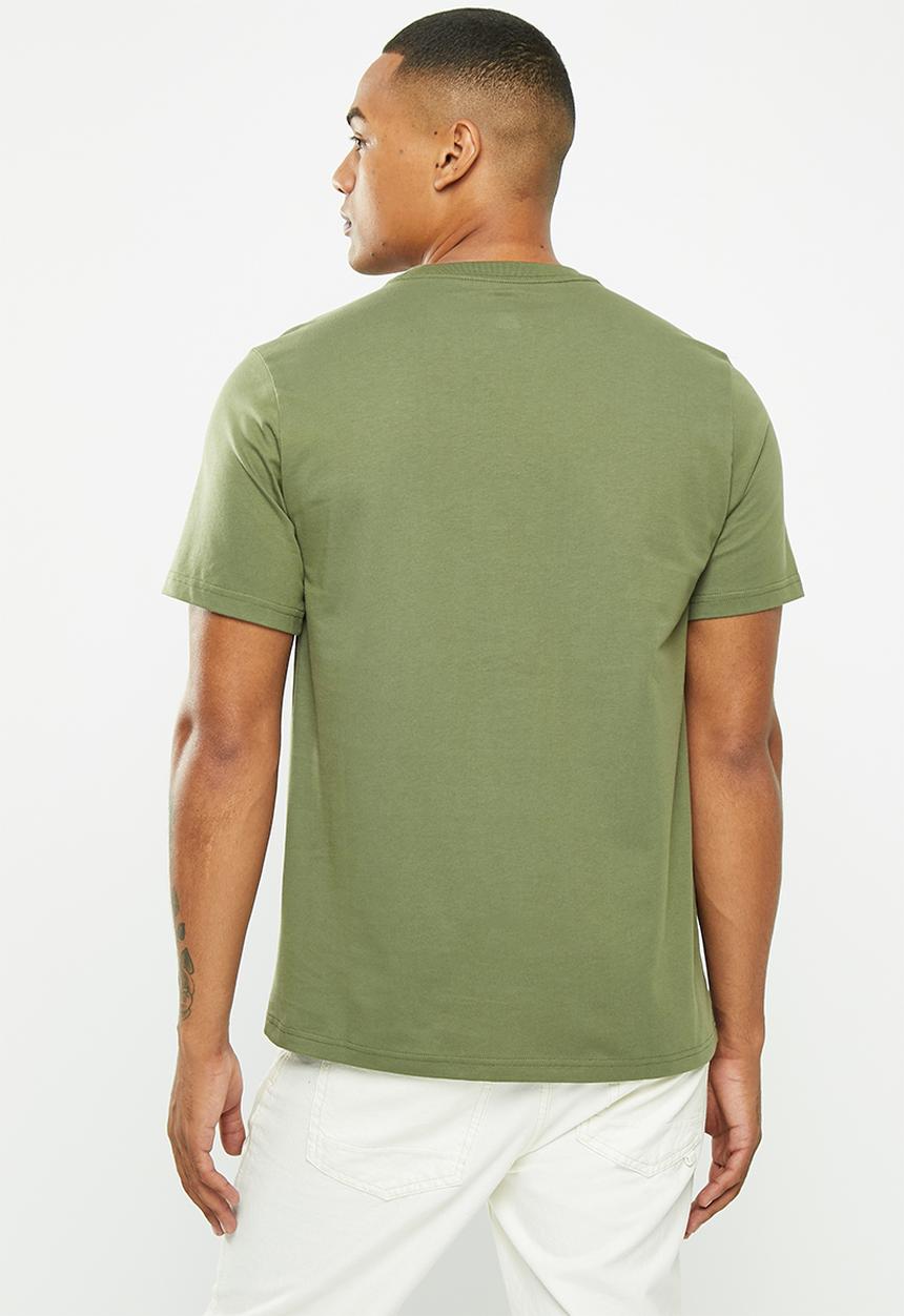 Converse - Standard fit center front chuck patch core tee - olive