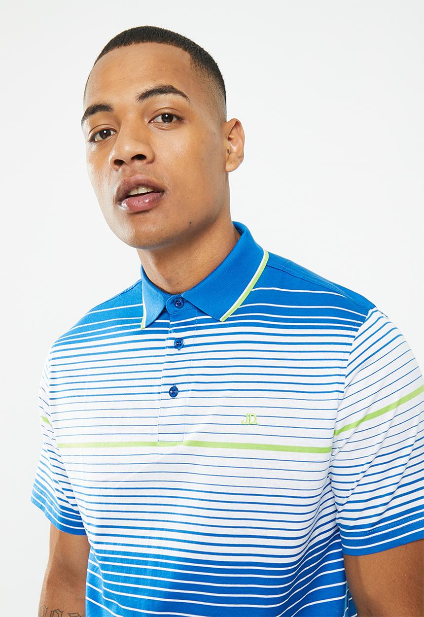 Jonathan D - Double  mercerized ss golfer regular fit - blue