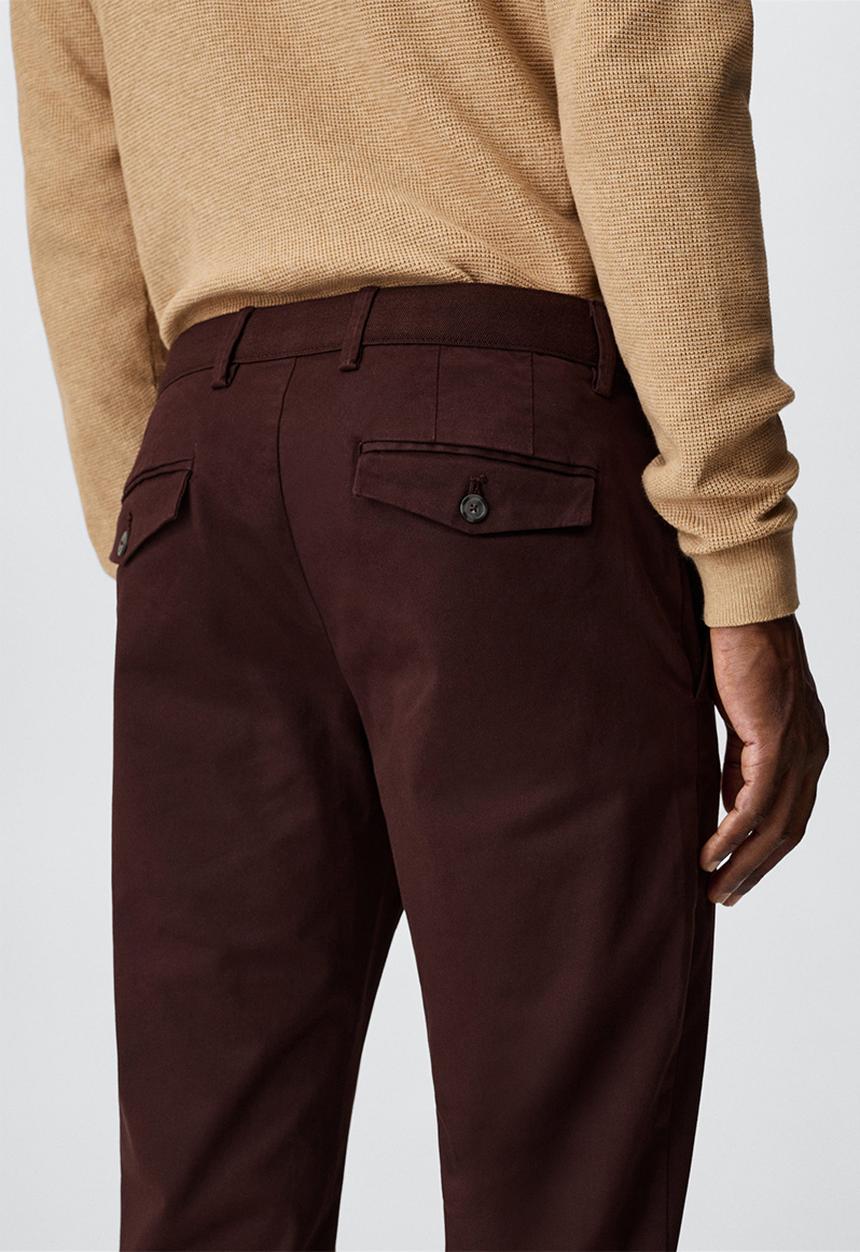 MANGO - Trousers prato - wine