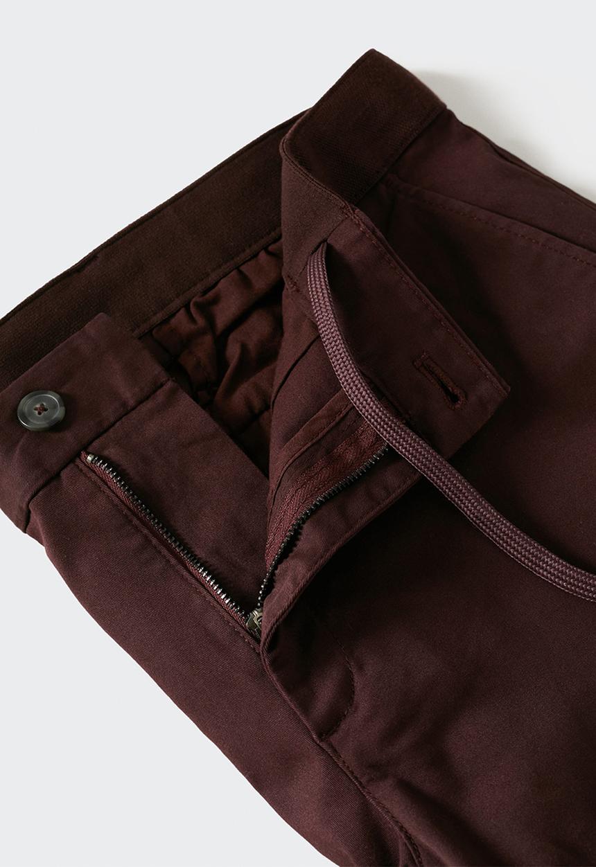 MANGO - Trousers prato - wine