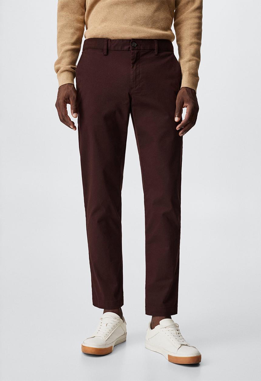 MANGO - Trousers prato - wine