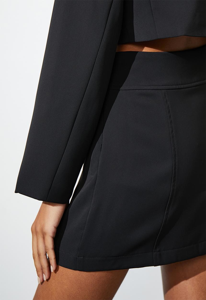 VELVET - Co ord micro mini skirt - black