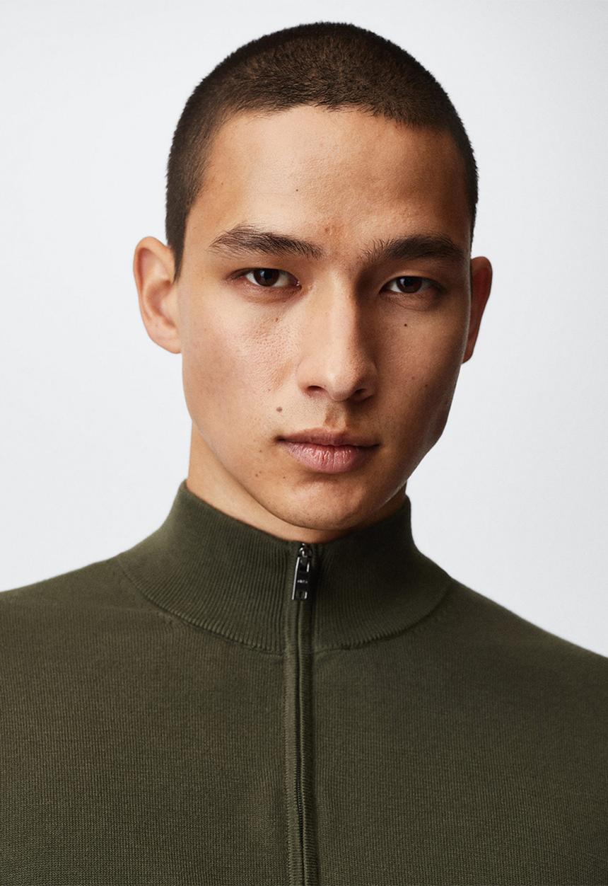 MANGO - Sweater tenp - olive green