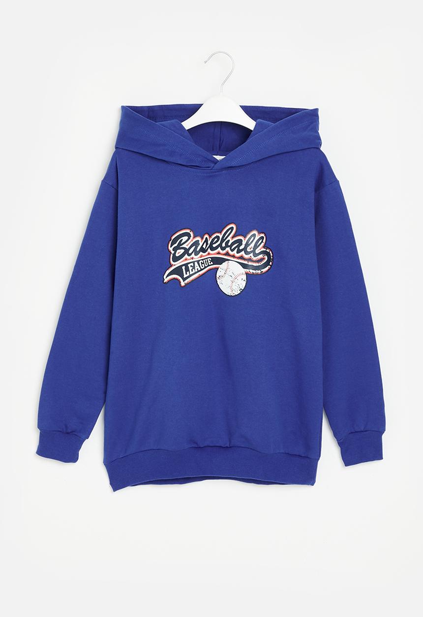 Superbalist - Boys oversized graphic hoodie - blue