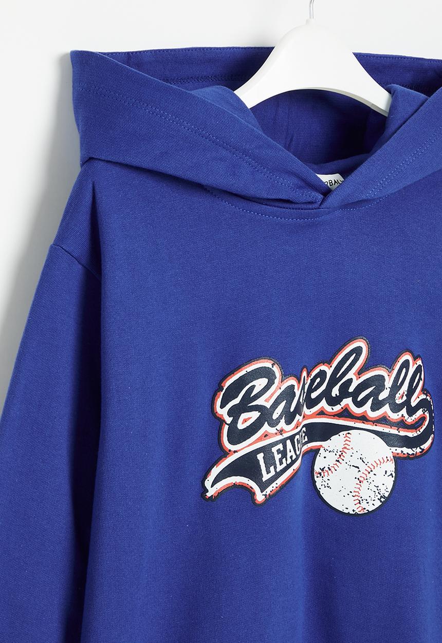 Superbalist - Boys oversized graphic hoodie - blue