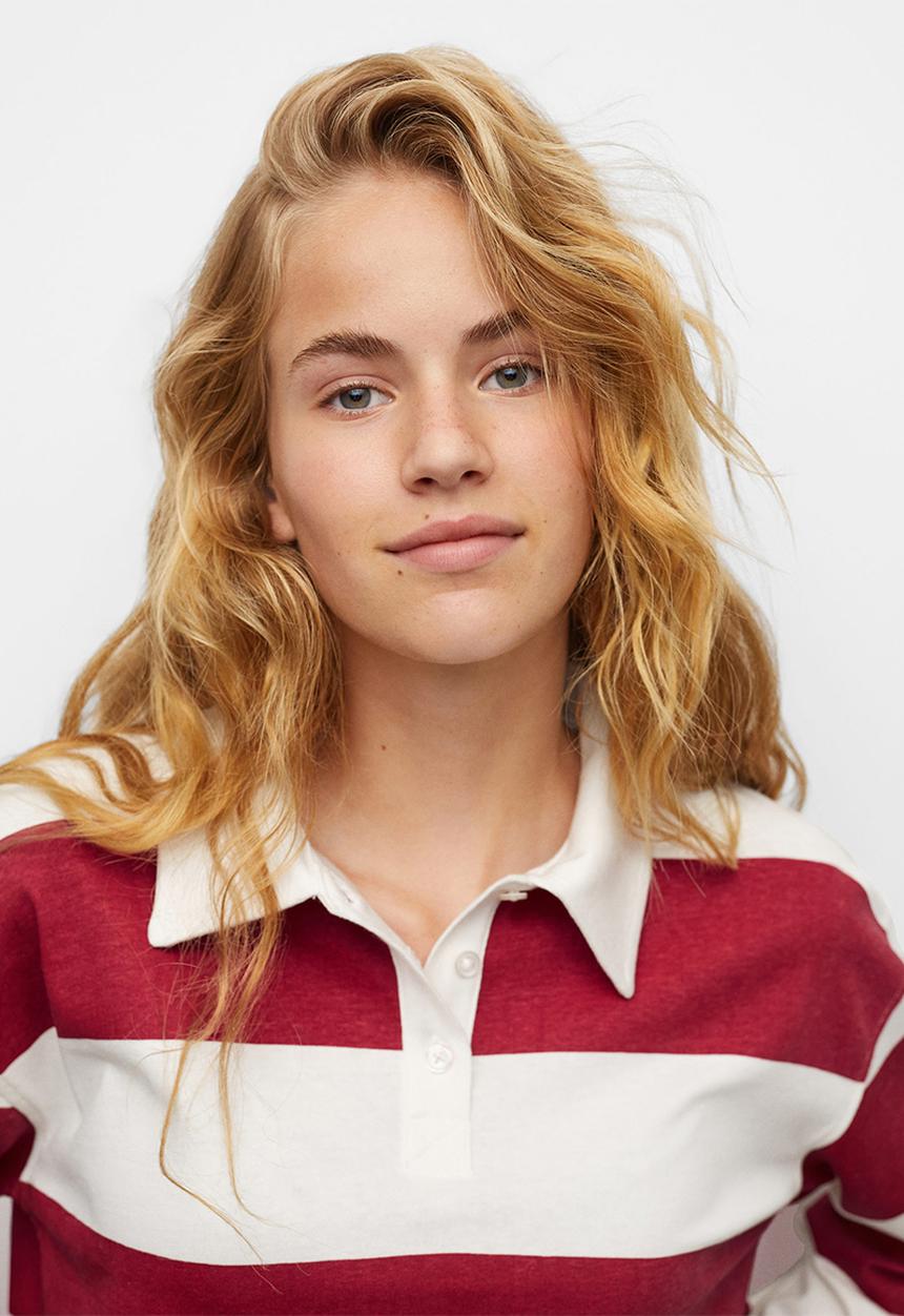 MANGO - Polo shirt rugby - red